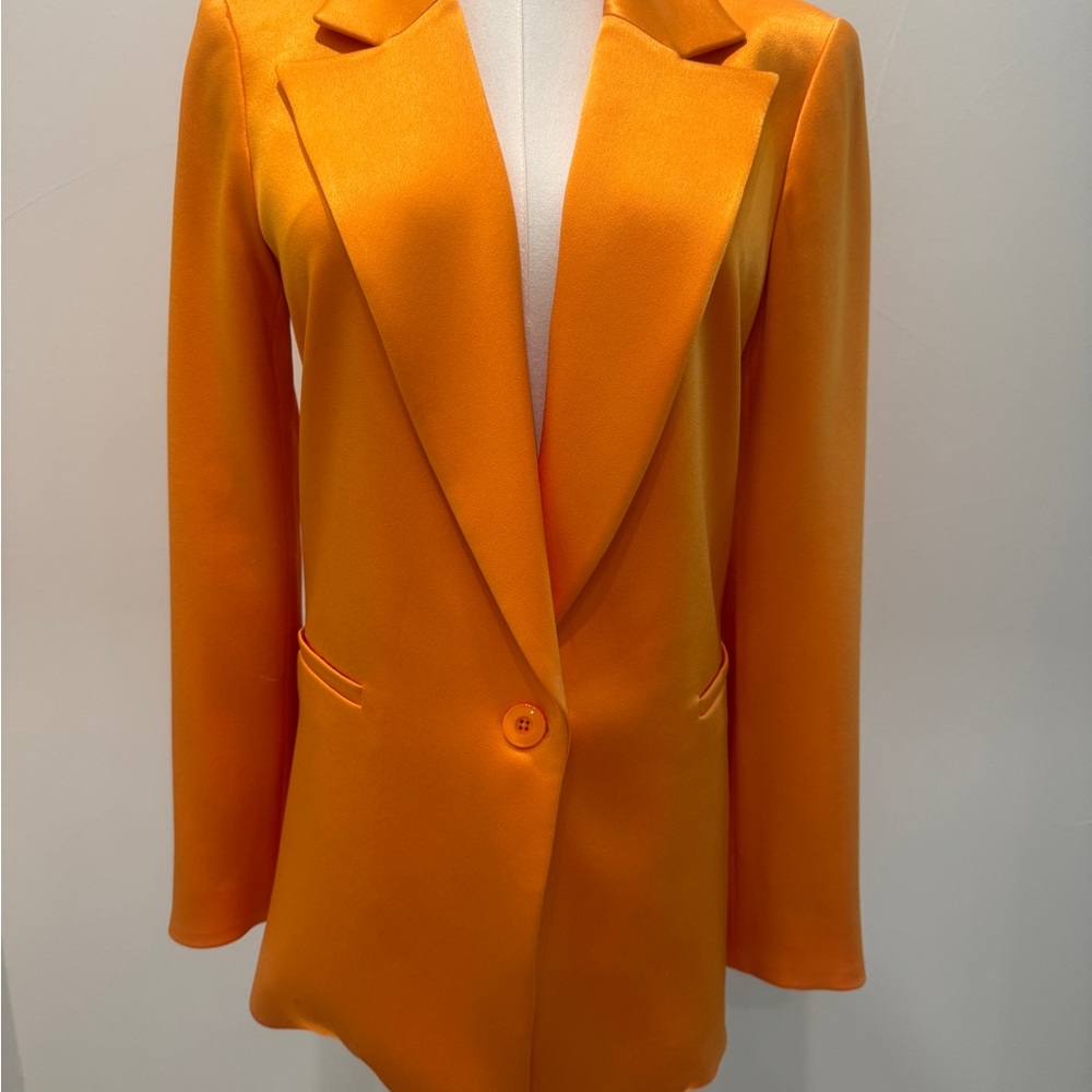 Alice + Olivia Orange Tailored Blazer